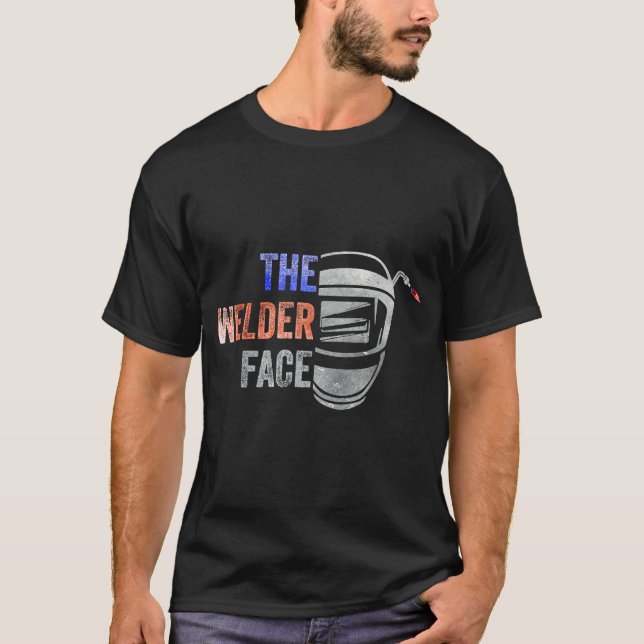 welder job work designs welder on fire  1 T-Shirt (Front)