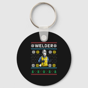 Welder Knit Ugly Christmas Sweater Gift Keychain