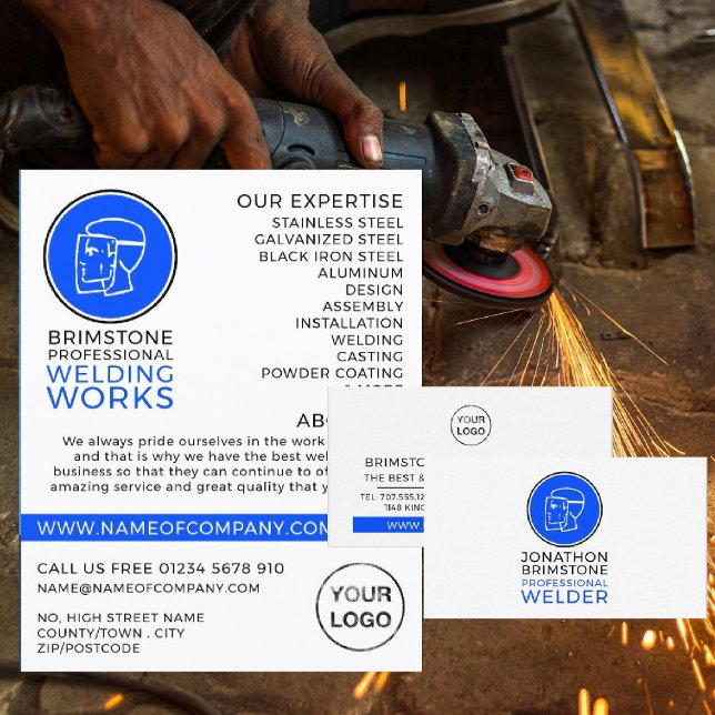 Welder Logo, Metal Worker, Welder Business Card (Creator Uploaded)
