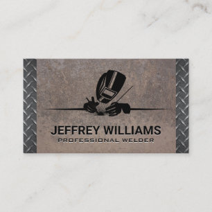 Welder Mask   Metal Rivets   Plated Steel  Business Card