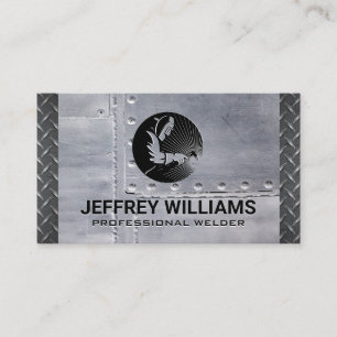 Welder   Metal Rivets   Diamond Plated Steel Business Card