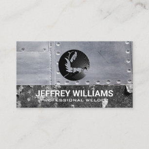 Welder Metal Rivets Rusted Metal Business Card