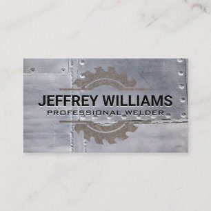 Welder   Metal Rivets   Rusted Saw Business Card