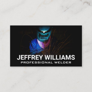 Welder Metal Rivets Sparks Business Card