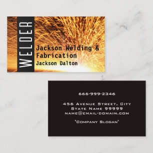 Welder Metal Rivets Sparks Business Card