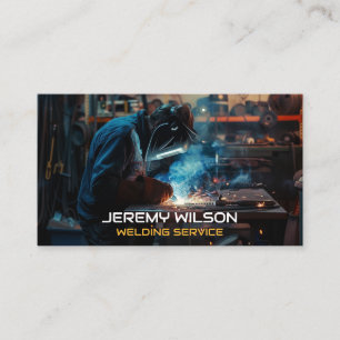 Welder Metal Welding Service Fabrication Steelwork Business Card