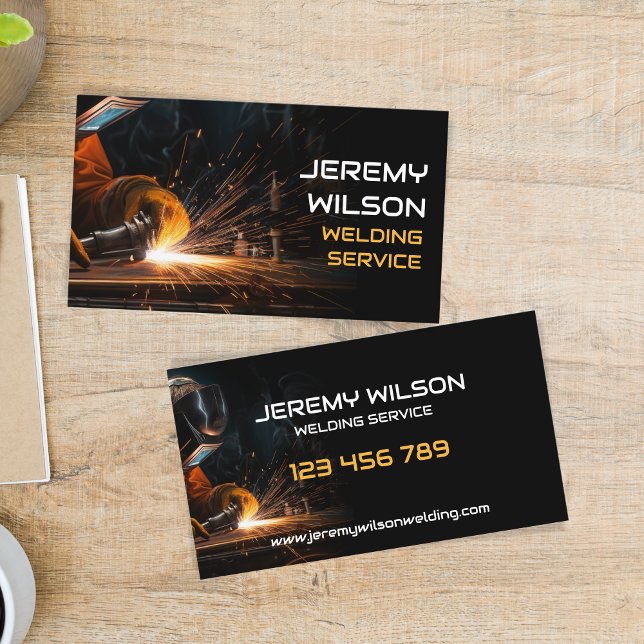 Welder Metal Welding Service Fabrication Steelwork Business Card (Creator Uploaded)