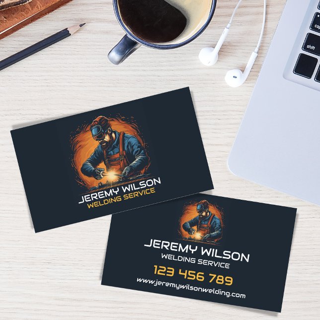 Welder Metal Welding Service Fabrication Steelwork Business Card (Creator Uploaded)