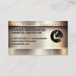 Welder   Metallic Brushed Rivets Industrial Business Card