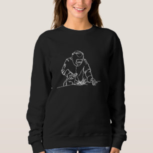 Welder Oneline Art Mig Welding Funny Welding Sweatshirt