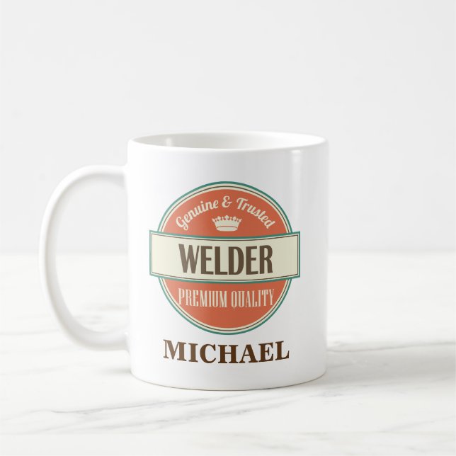 Welder Personalized Office Mug Gift (Left)
