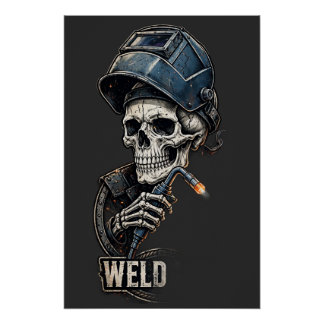 Welder Skull — Sparks Fly Poster