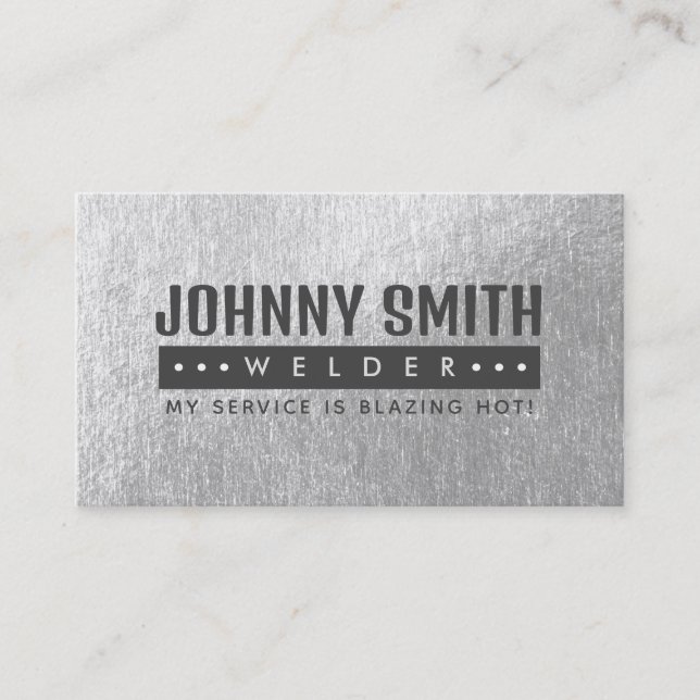 Welder Slogans Business Cards (Front)