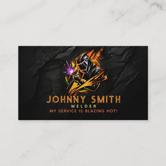 Welder Slogans Business Cards (Front)