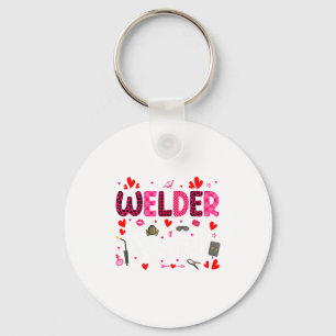 Welder Squad Cute Tools Hearts Costume Valentines Keychain
