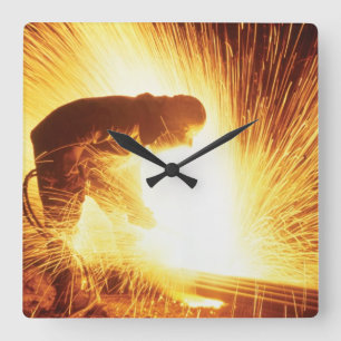 Welder Square Wall Clock