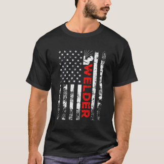 Welder Usa American Flag Welding T-Shirt