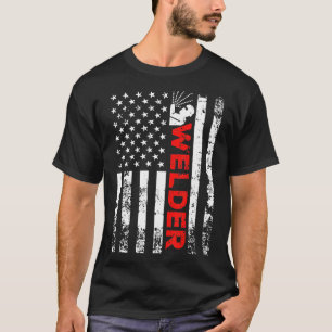 Welder Vintage Usa American Flag Welding T Shirt