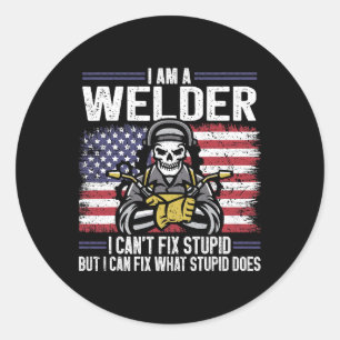 Welder Welding Classic Round Sticker
