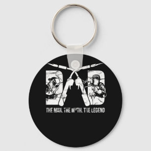 Welder Welding Dad Man Myth Legend Father's Day Keychain