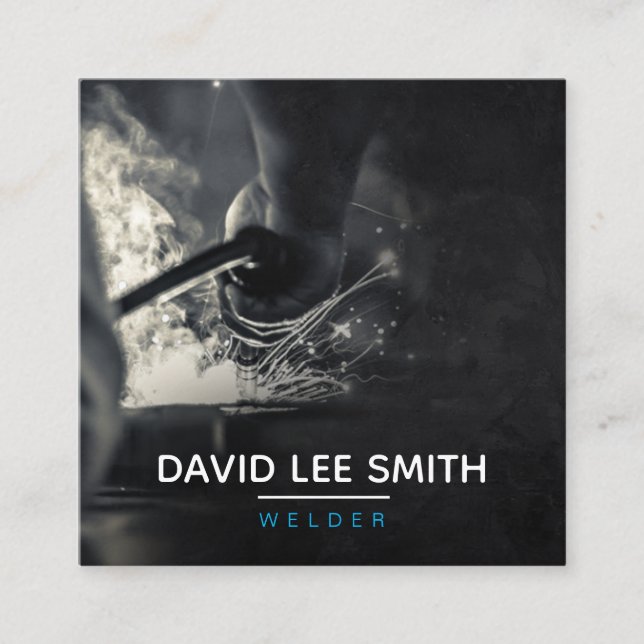 Welder / Welding Service Square Business Card (Front)