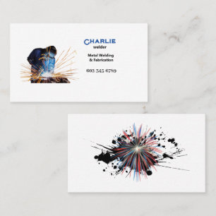 Welder Welding Sparks  Business Card