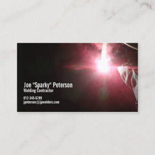 Welder Welding Torch Red Business Card