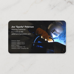 Welder Welding Torch Sparks Business Card