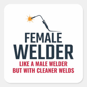 Welder Welding Weld Metal Ironworker Funny Square Sticker
