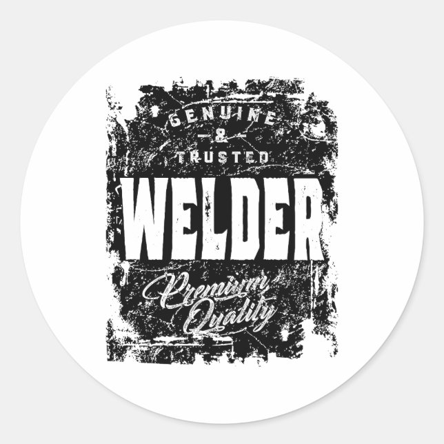 Welder Work Job Title Gift Classic Round Sticker (Front)