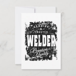 Welder Work Job Title Gift RSVP Card