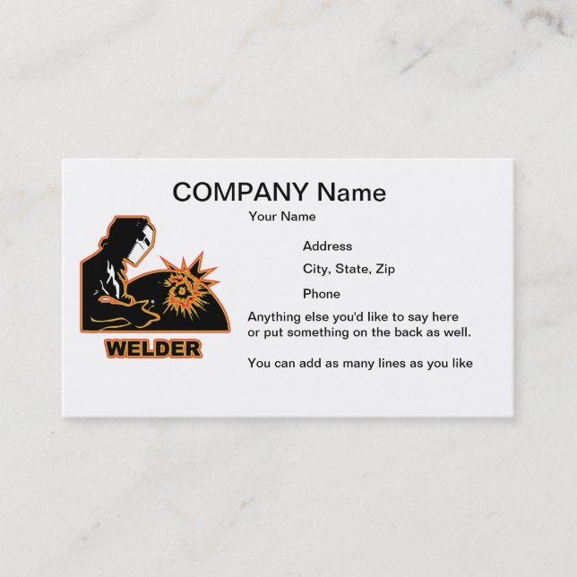 Welders Business Card (Front)