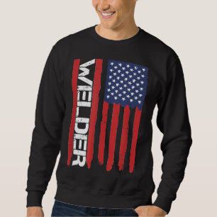 Welding American Flag Patriotic Welder Sweatshirt