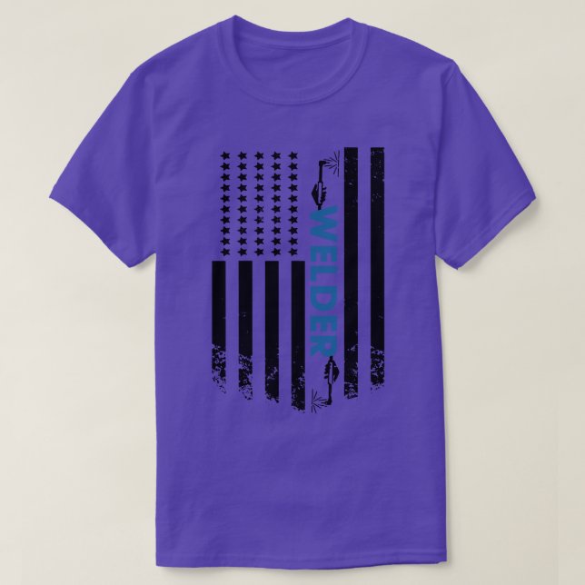 Welding American Welder Flag T-Shirt (Design Front)