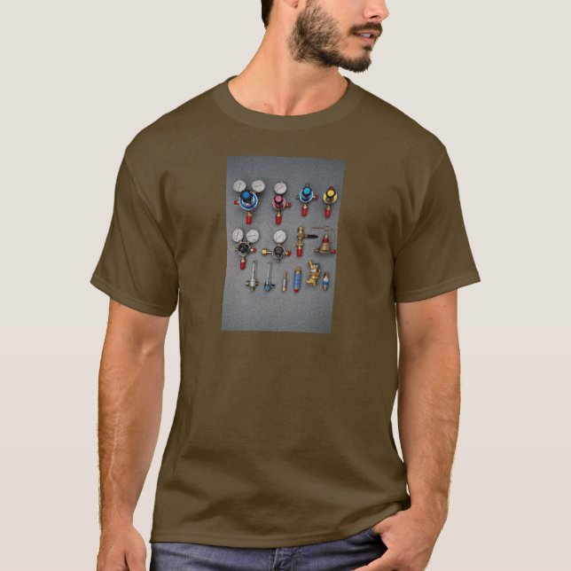 Welding bottle gauges T-Shirt (Front)