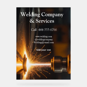 Welding contract construction add name contact no acrylic sign