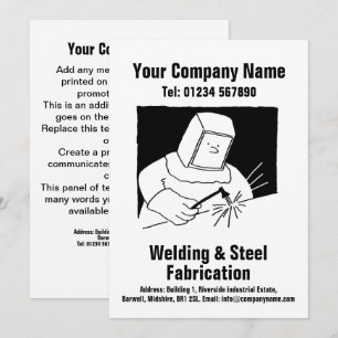 Welding & Fabrication Cartoon Design Card