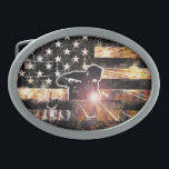 Welding Flag Sparks and Flames Belt Buckle<br><div class="desc">Welding Flag Sparks and Flames</div>