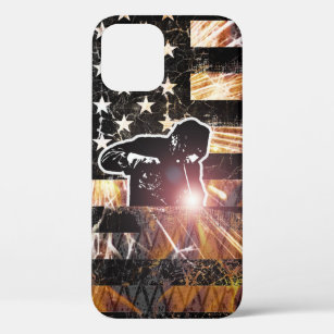 Welding Flag Sparks and Flames iPhone 12 Case