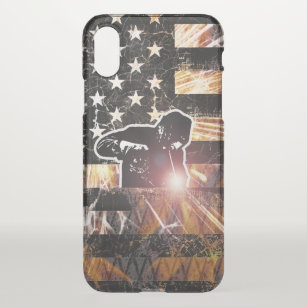 Welding Flag Sparks and Flames iPhone X Case