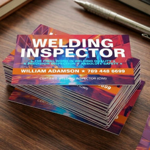 Welding Inspector   Customizable Consultant Business Card