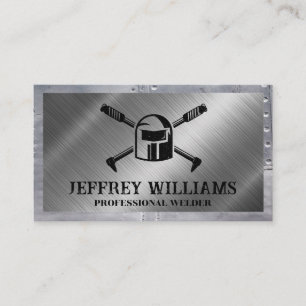 Welding Logo Metal Rivets Business Card