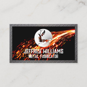 Welding Logo Sparks Steel Metal Business Card