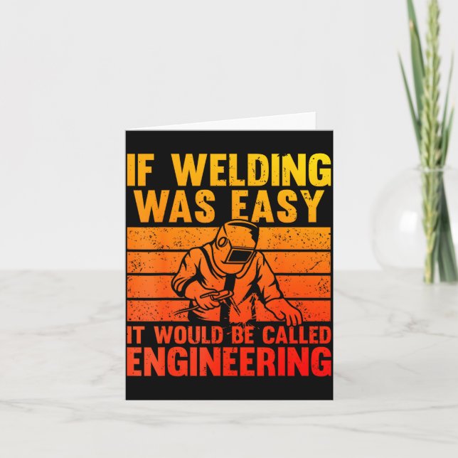 Welding Novelty For Men Women Mig Tig Welder Weldi Card (Front)