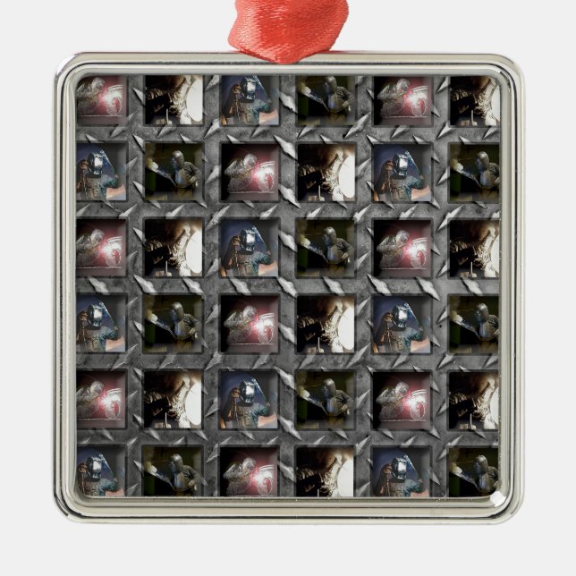 Welding Pattern Metal Ornament (Front)