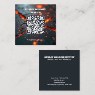 Welding QR Square Business Card