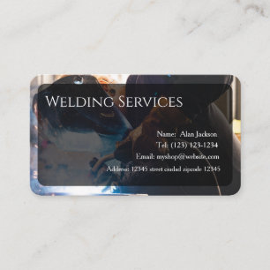 Welding Services Business card editable