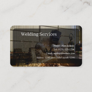 Welding Services Business card editable