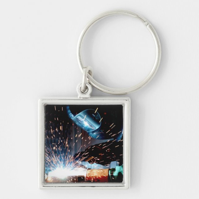 Welding Sparks Keychain (Front)