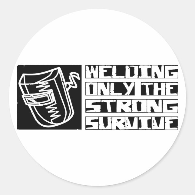 Welding Survive Classic Round Sticker (Front)